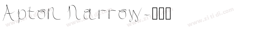 Apton Narrow字体转换